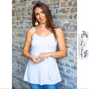 ⭐️L&B Tunic Style Lt Gray Heather Camisole Top⭐️